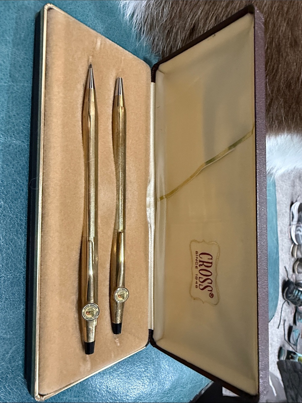 CROSS Gold Ballpoint Pen & Pencil Set